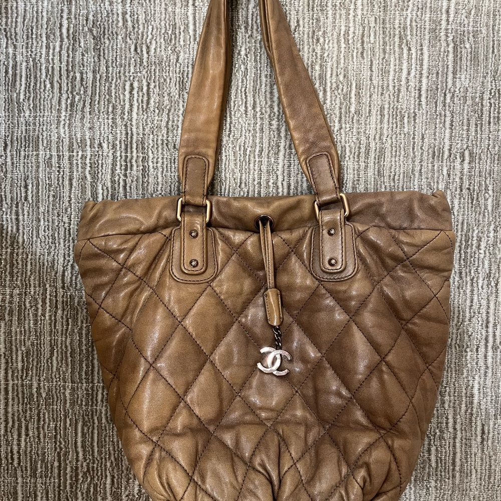 Chanel Cloudy Bundle N/S Tote in dirty olive
